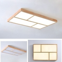 Plafoniera modernă Plafoniera cu montare încadrată în stil minimalist din lemn