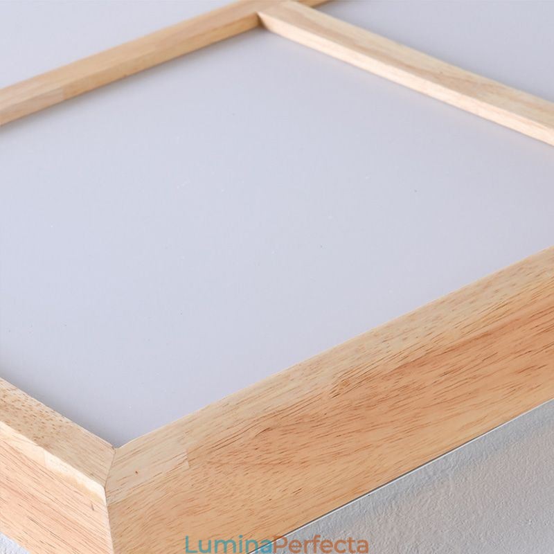 Plafoniera modernă Plafoniera cu montare încadrată în stil minimalist din lemn