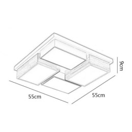 Plafoniera modernă Plafoniera geometrică din lemn