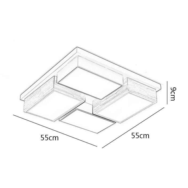 Plafoniera modernă Plafoniera geometrică din lemn