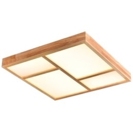 Plafoniera din lemn acrilic japonez. Plafoniera geometrică din lemn