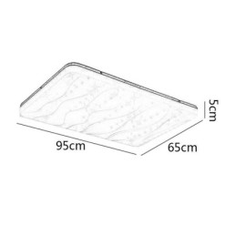 Plafoniera din acril japonez. Plafoniera dreptunghiulara ondulata