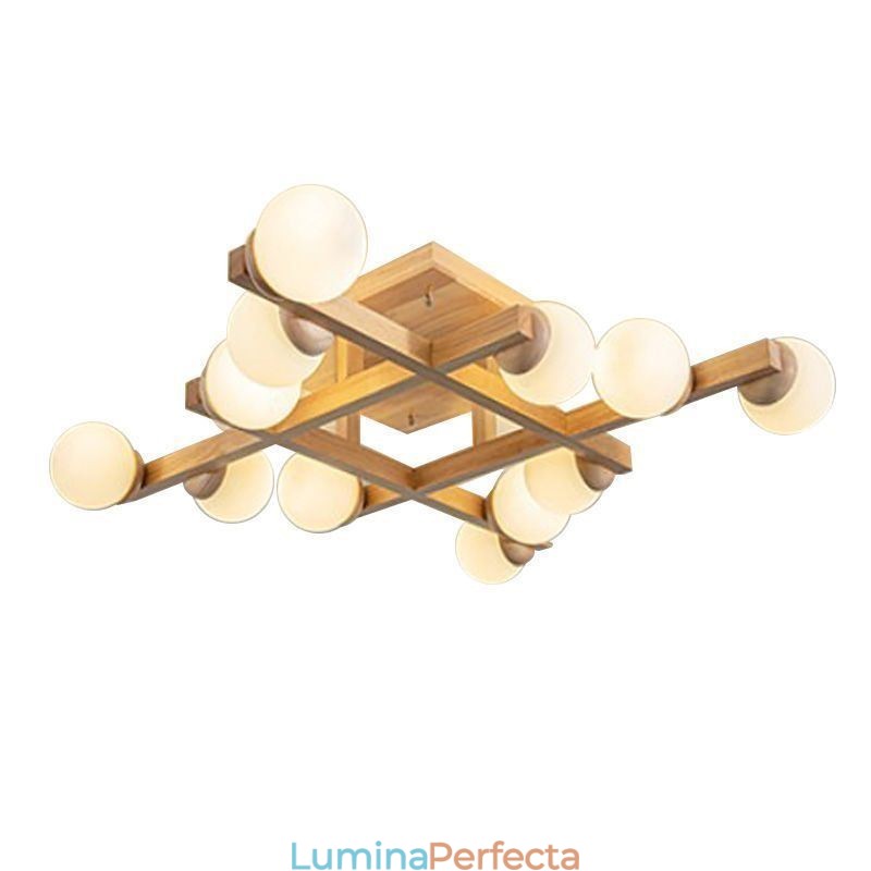 Plafoniera din lemn japonez Magic Bean Plafoniera moleculară