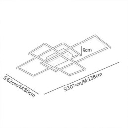 Plafoniera modernă Plafoniera pătrată geometrică