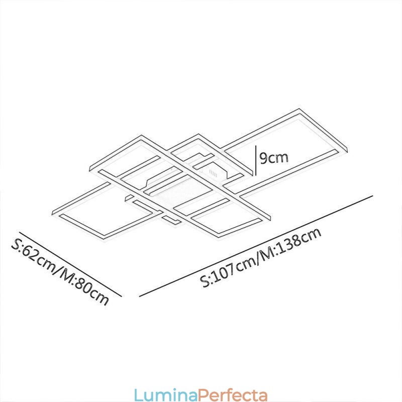 Plafoniera modernă Plafoniera pătrată geometrică