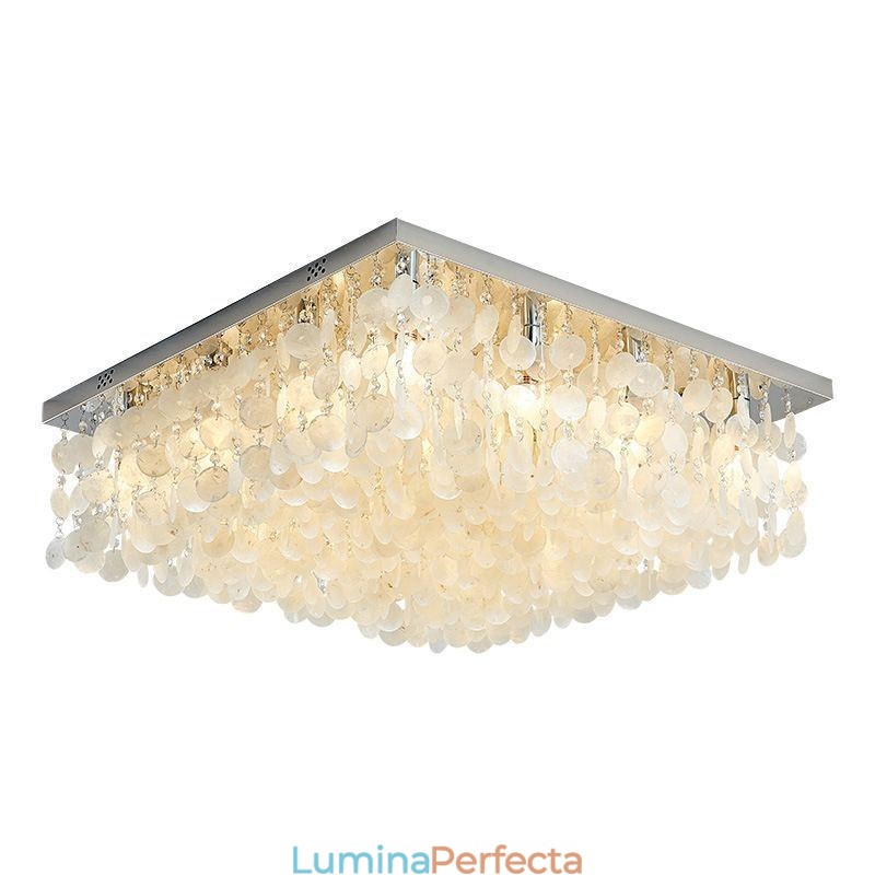 Plafoniera modernă cu carcasă albă Candelabru cu montaj încadrat