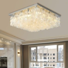 Plafoniera modernă cu carcasă albă Candelabru cu montaj încadrat