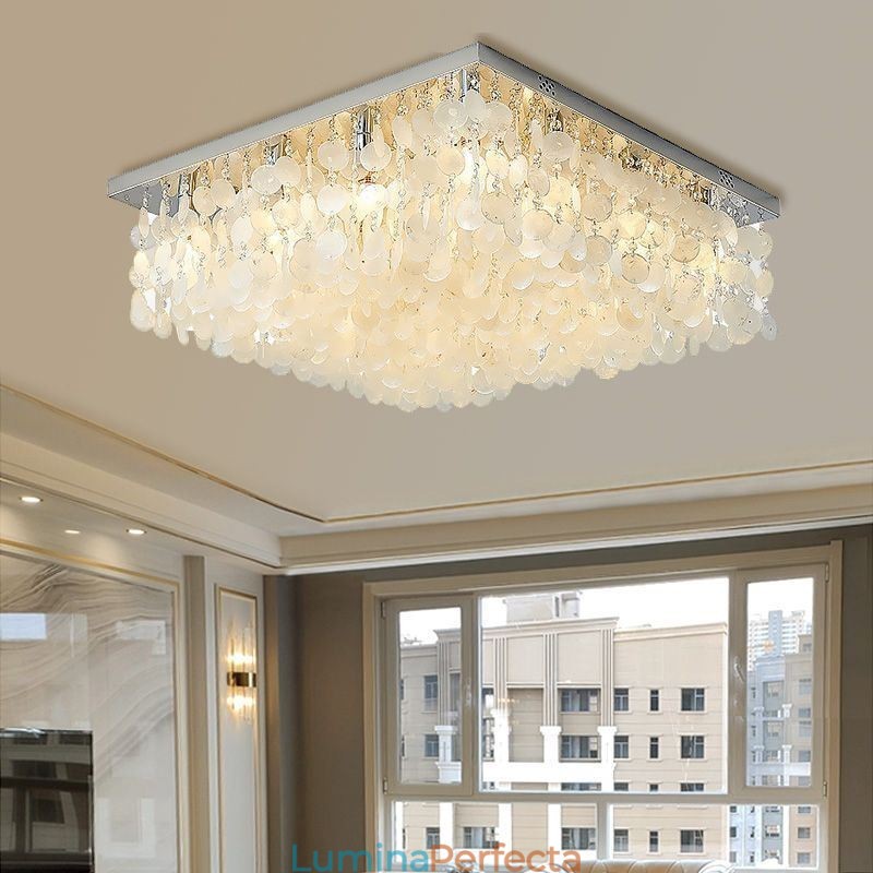Plafoniera modernă cu carcasă albă Candelabru cu montaj încadrat