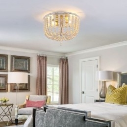 Corp de iluminat din lemn Farmhouse, cu mărgele din lemn