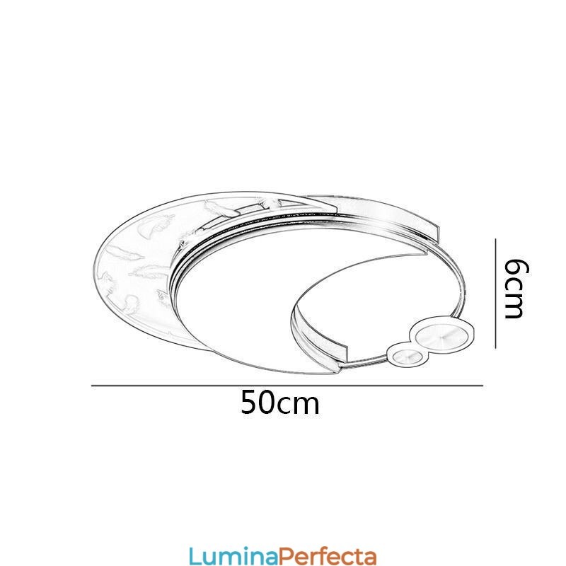 Plafoniera modernă în formă de lună