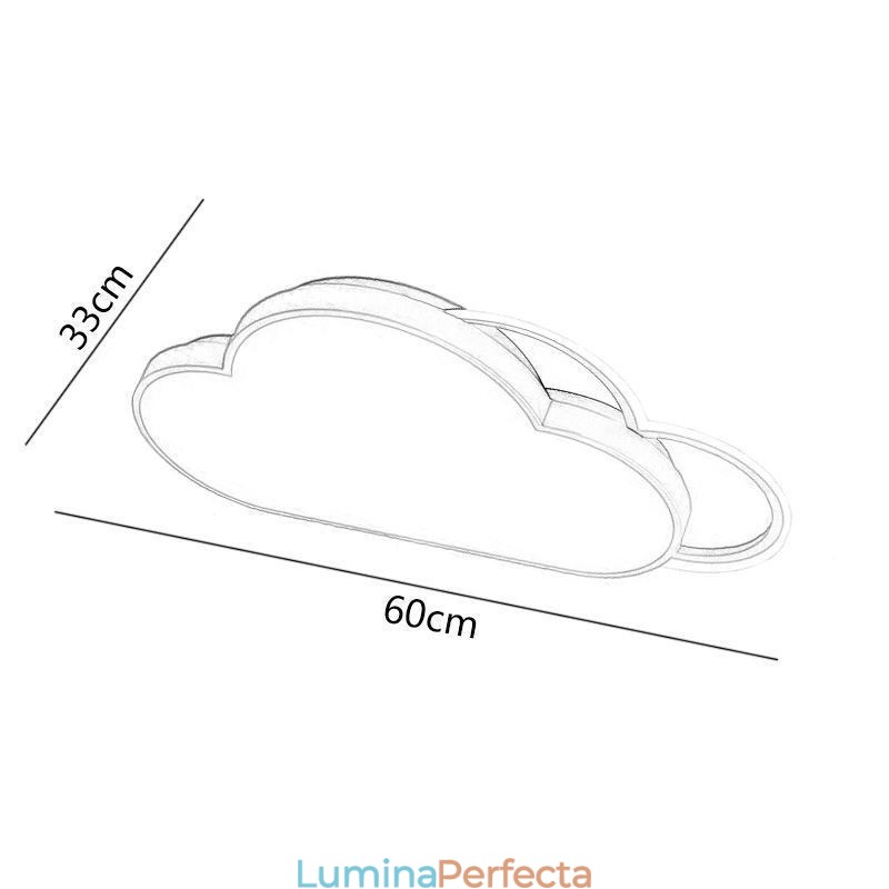 Plafoniera cu montaj încadrat în formă de nor Modern Lights