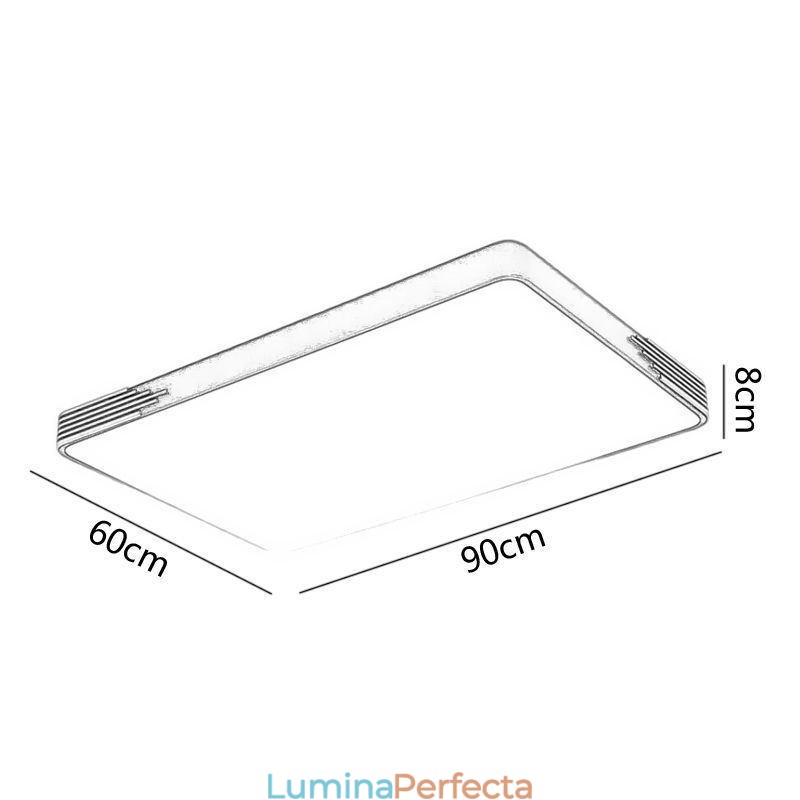Plafoniera modernă cu montare încasată Plafoniera dreptunghiulară