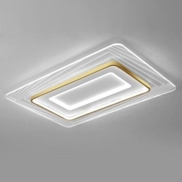Plafoniera dreptunghiulară cu montare încastrabilă Plafoniera ultrasubțire din acril minimalist