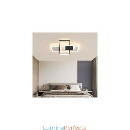 Plafoniera modernă, pătrată, din acril, cu montare încasată Plafoniera modernă, pătrată, din acril, cu montare încasată