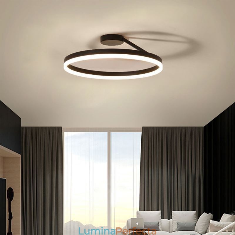 Lampă de plafon modernă cu montare încasată Lampă circulară cu abajur din acril