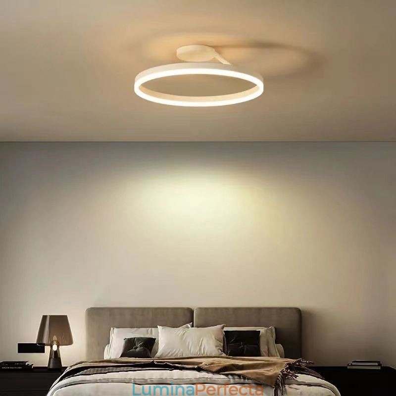 Lampă de plafon modernă cu montare încasată Lampă circulară cu abajur din acril