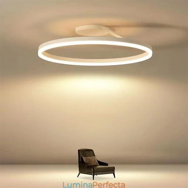 Lampă de plafon modernă cu montare încasată Lampă circulară cu abajur din acril