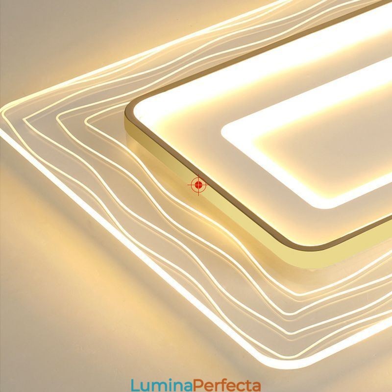 Lampă de tavan, dreptunghiulară, ultrasubțire, minimalistă din acril