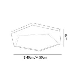 Plafoniera modernă cu design în formă de diamant. Plafoniera cu montare încastrabilă cu reglaj