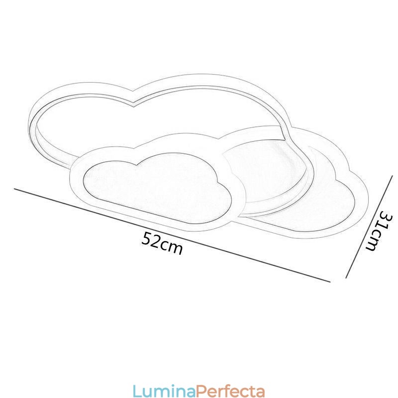 Lumini acrilice moderne, creative, plafon în formă de nor
