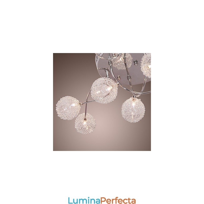 Lumină G4 cu 12 lumini din fier cu abajururi din aluminiu