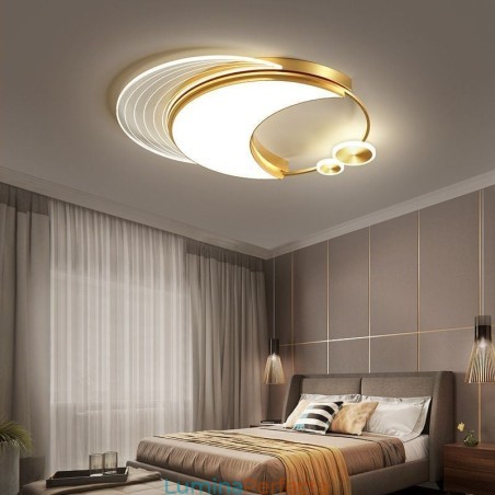 Plafoniera cu intensitate reglabilă Corpuri de iluminat moderne cu montare încasată cu formă de lună 36W Plafoniera cu intensitate reglabilă Corpuri de iluminat moderne cu montare încasată cu formă de lună 36W