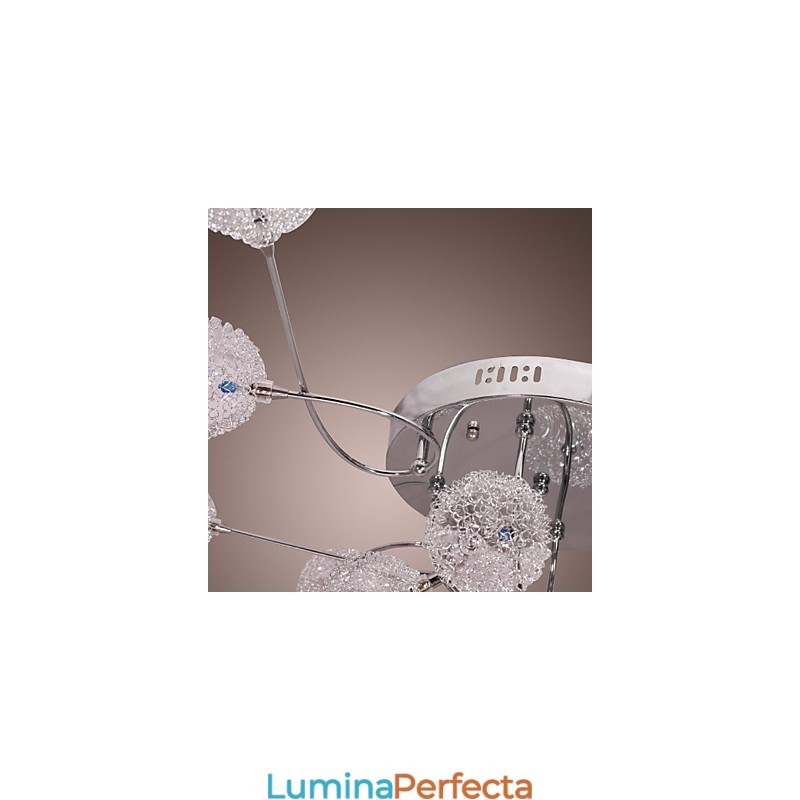 Lumină G4 cu 12 lumini din fier cu abajururi din aluminiu