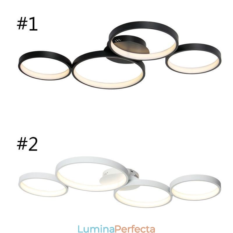 Plafoniera 7200LM 4 Inele Corp de iluminat
