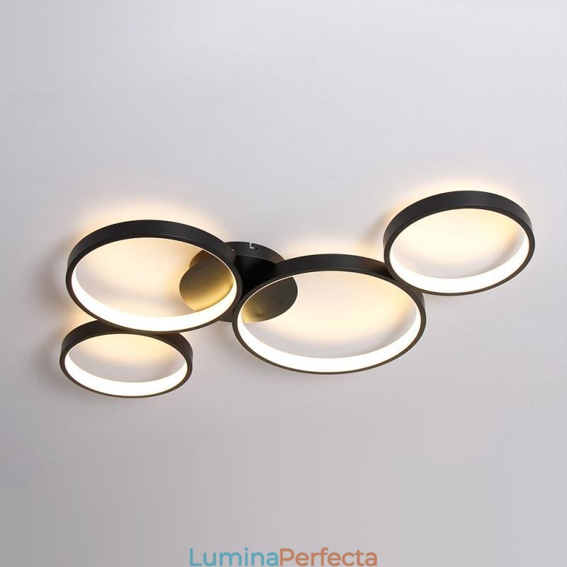 Plafoniera 7200LM 4 Inele Corp de iluminat