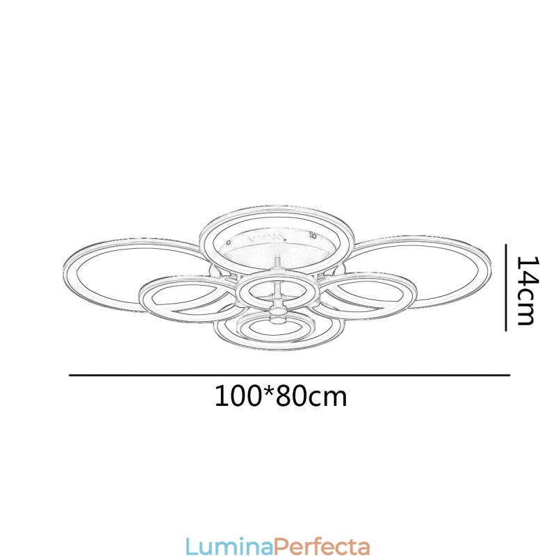 Plafoniera cu reglaj reglabil. Plafoniera circulară cu montare încastrabilă
