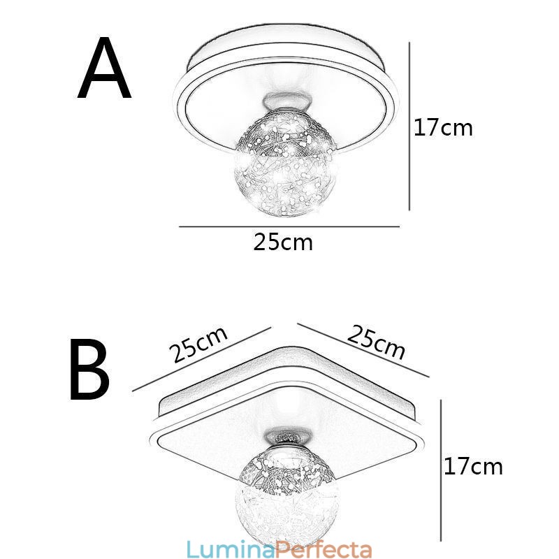 Plafoniera cu montare încasată pentru decorarea casei