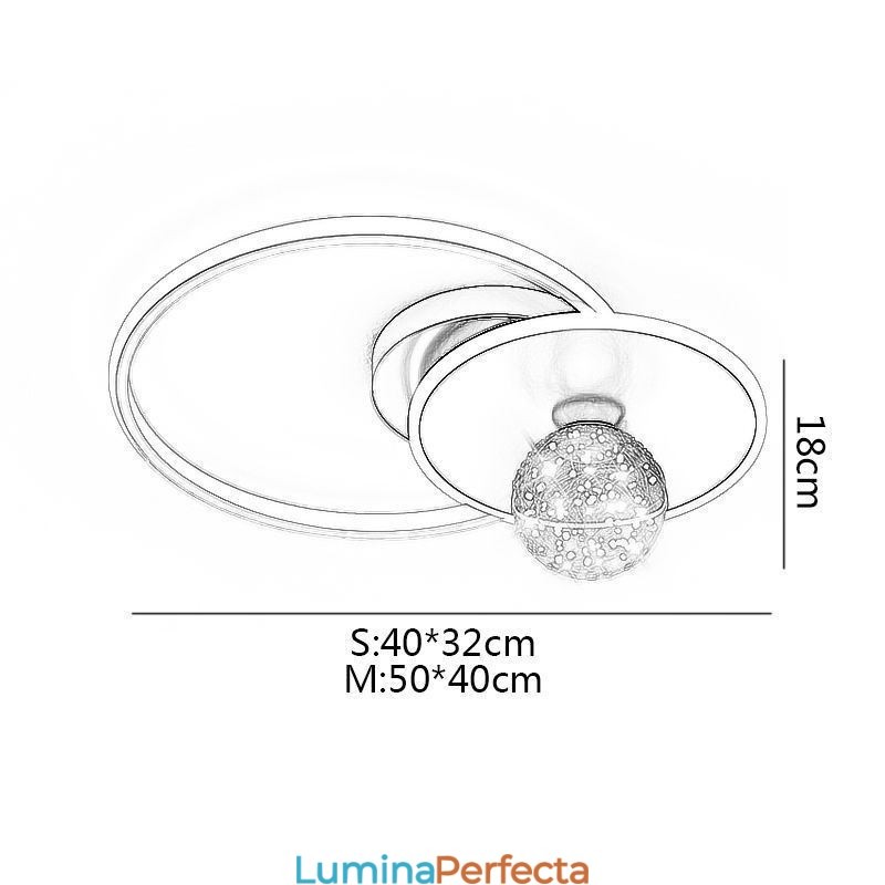 Plafoniera minimalistă pentru decorarea casei cu montare încasată