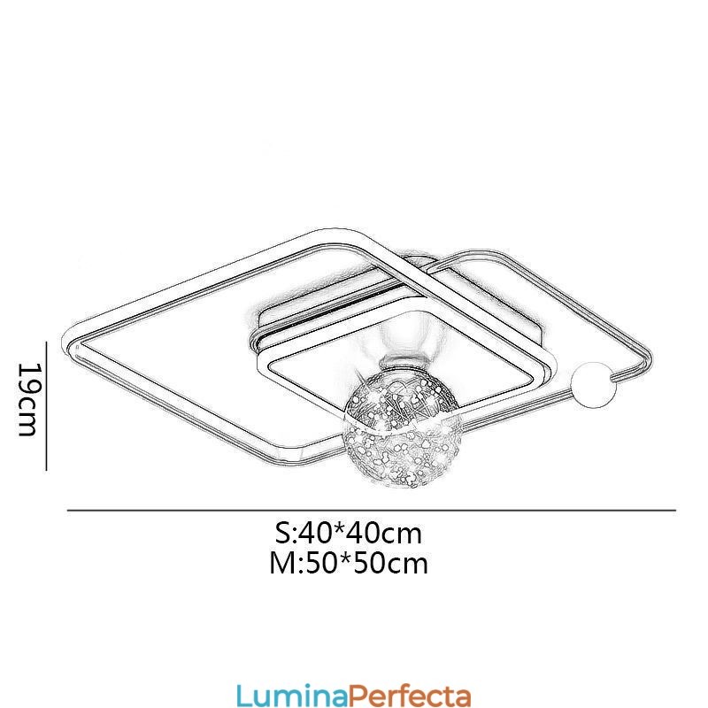Plafoniera modernă pentru decorarea casei cu montare încasată