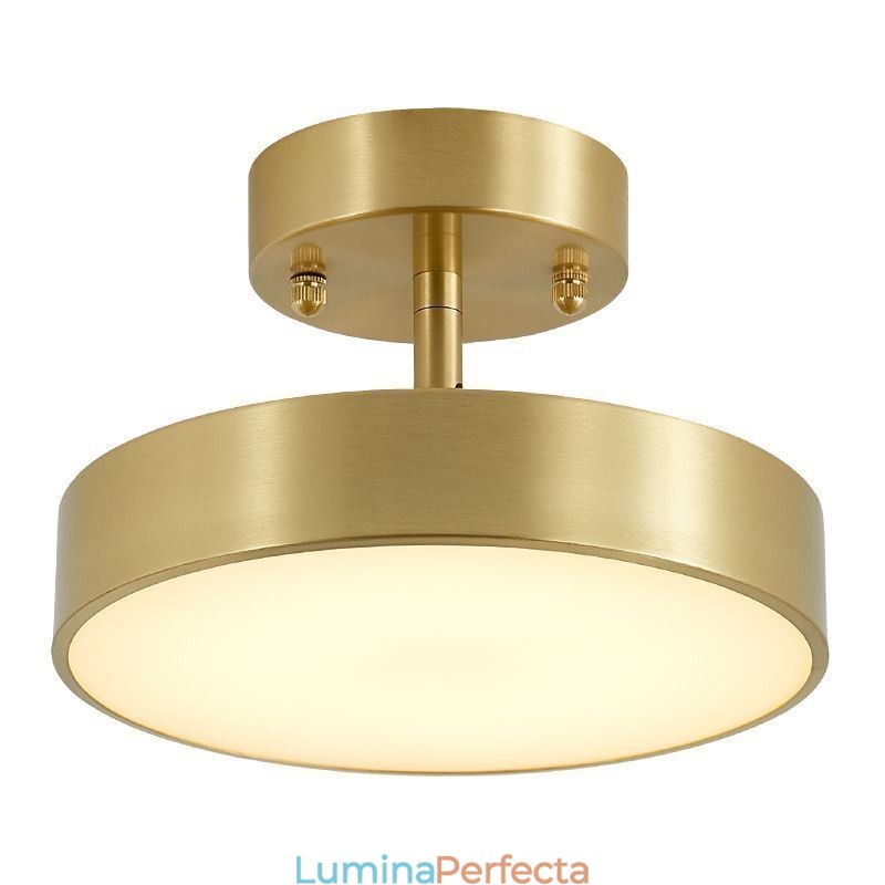 Plafoniera rotundă mini cupru auriu