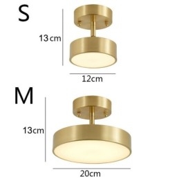 Plafoniera rotundă mini cupru auriu