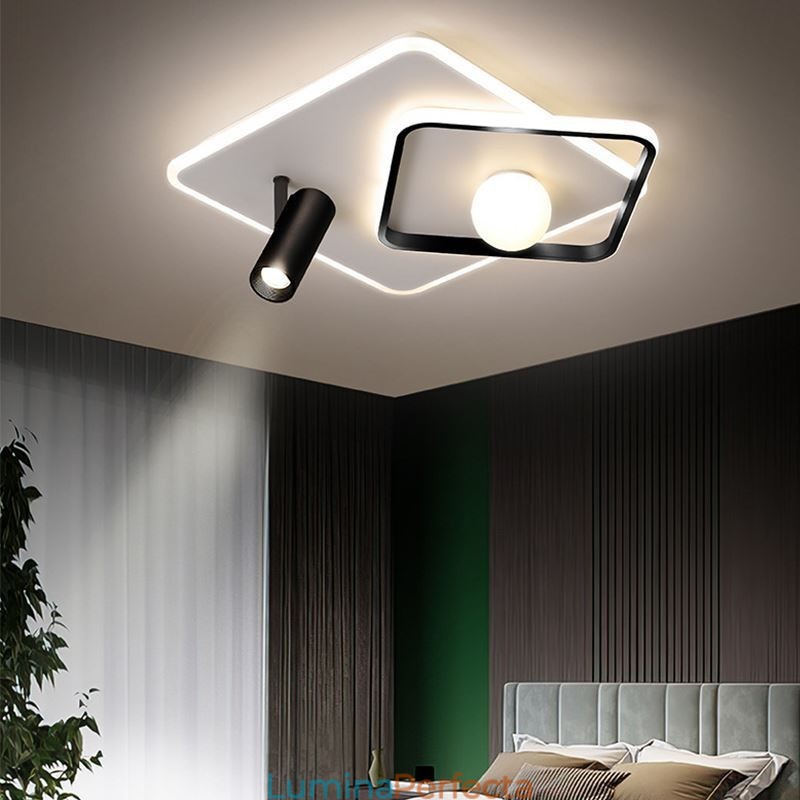 Plafoniera pătrată din acrilic cu montare încasată