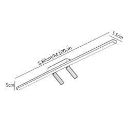 Spot acrilic liniar de plafon cu montare încasată