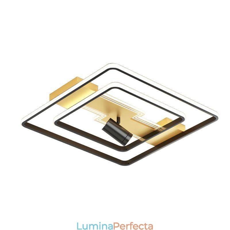 Plafoniera din acrilic cu montaj geometric
