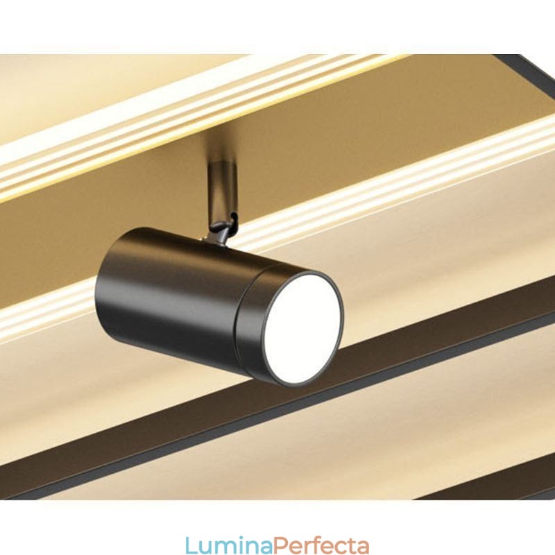 Plafoniera din acrilic cu montaj geometric
