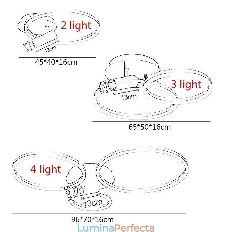 Plafoniera cu aur periat Halo Ring Lighting Spot