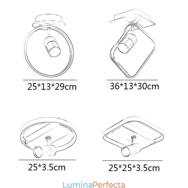 Plafoniera din acril Decor minimalist Lumină reflector