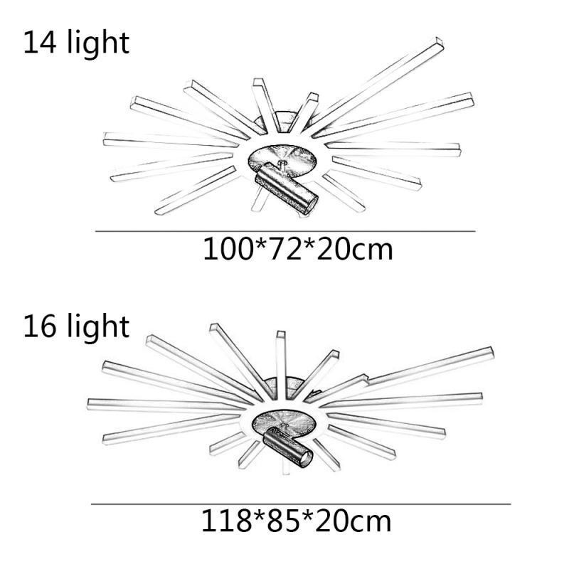 Lampă liniară neregulată din acrilic cu montare încasată