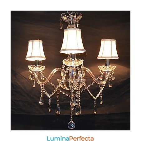 Candelabru Modern Splendid 3 Lumini Cu Brat De Cristal Candelabru Modern Splendid 3 Lumini Cu Brat De Cristal