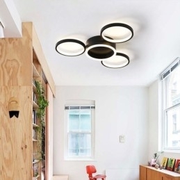 Plafoniera cu 4 inele cu montare încasată