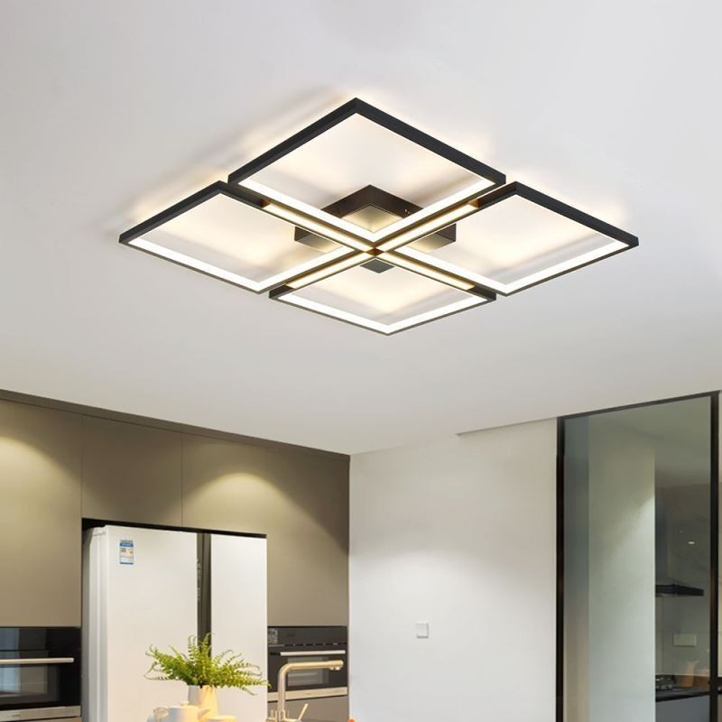 Plafoniera pătrată cu montare încastrabilă Lumină decorativă acrilică