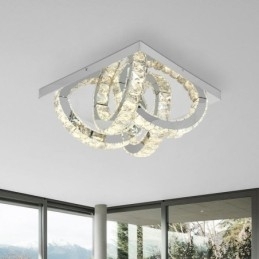Plafoniera din cristal cu montaj semi-inel