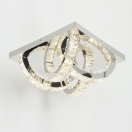 Plafoniera din cristal cu montaj semi-inel