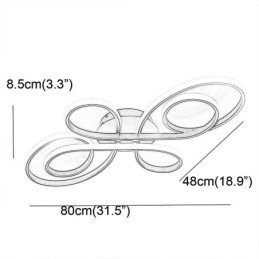 Plafoniera modernă chinezească Knot cu montare încasată