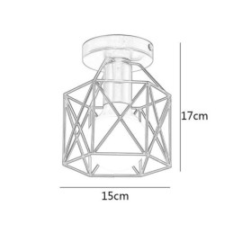 Plafoniera cu montaj încadrat în cușcă metalică