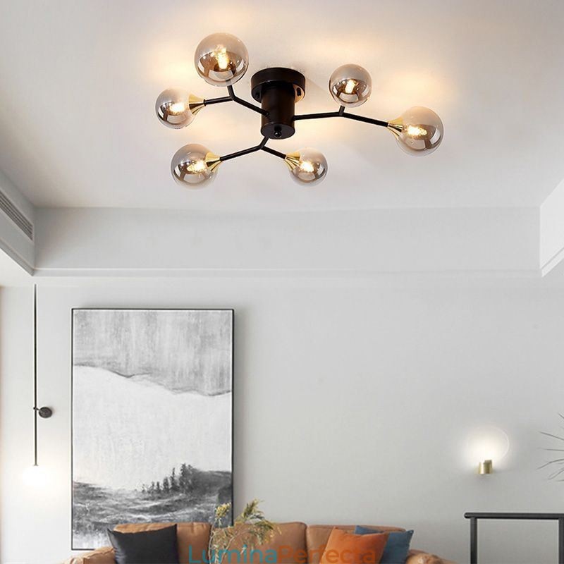 Plafoniera Magic Bean cu bilă de sticlă